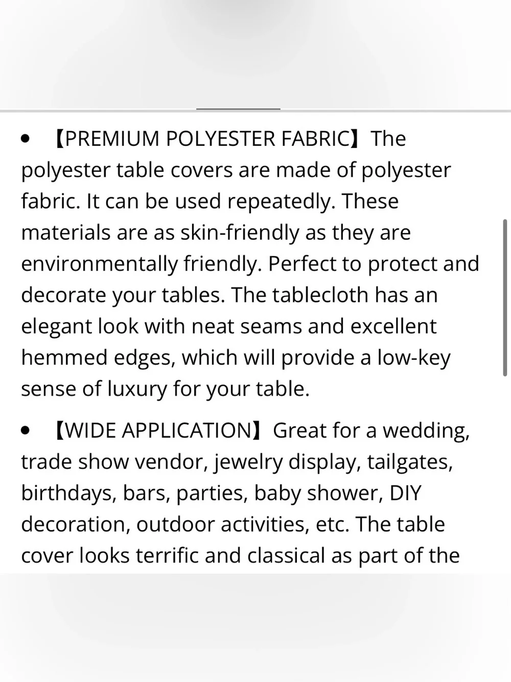 Classic Polyester Washable Tablecloth 108” Round (4-pack) CREAM